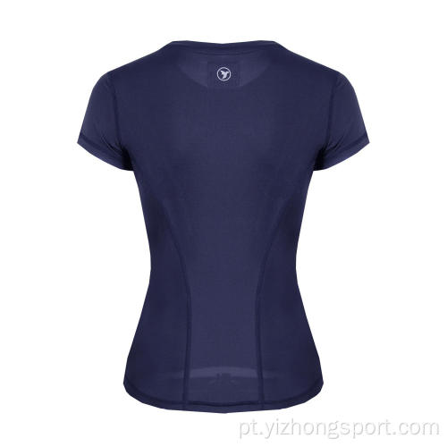 T-Shirt Feminina Umidade Wicking Dry Fit respirável